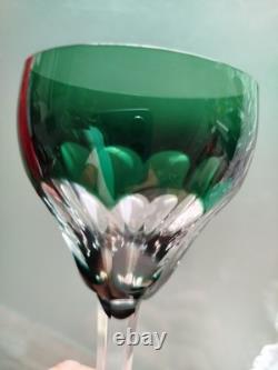 5 Verres A Vin Cristal Double Dans Le Goût De Saint Louis Modèle Bristol