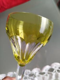 5 Verres A Vin Cristal Double Dans Le Goût De Saint Louis Modèle Bristol