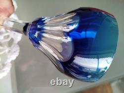 5 Verres A Vin Cristal Double Dans Le Goût De Saint Louis Modèle Bristol