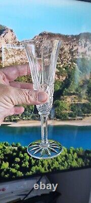 5 Verres Champagne cristal Saint Louis modèle Tarn Signé H18,7cm
