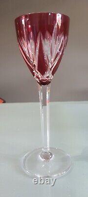5 Verres Cristal Saint Louis Couleur Modele Chantilly