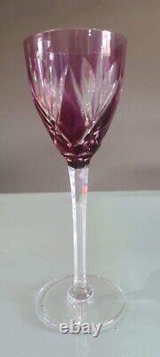 5 Verres Cristal Saint Louis Couleur Modele Chantilly