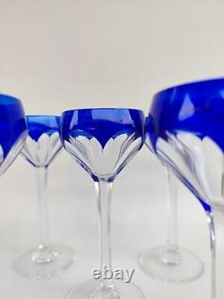 5 Verres En Cristal De Saint Louis, Modèle Bristol