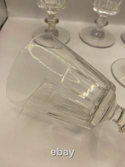 5 anciens verres à eau en cristal SAINT-LOUIS / BACCARAT Hauteur 14,5 cm