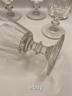 5 anciens verres à eau en cristal SAINT-LOUIS / BACCARAT Hauteur 14,5 cm