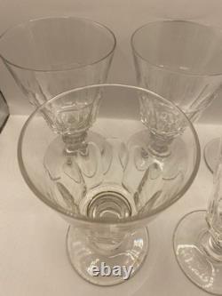 5 anciens verres à eau en cristal SAINT-LOUIS / BACCARAT Hauteur 14,5 cm