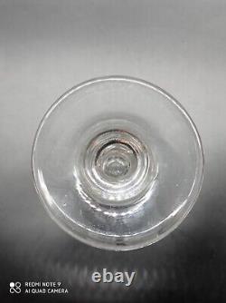 5 flutes à Champagne en cristal de BACCARAT SAINT LOUIS, cotes plates, 19éme
