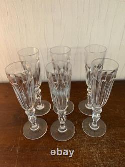 5 flûtes à champagne modèle Alexandre cristal de Saint Louis (prix à la pièce)