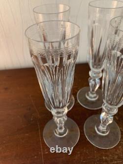5 flûtes à champagne modèle Alexandre cristal de Saint Louis (prix à la pièce)