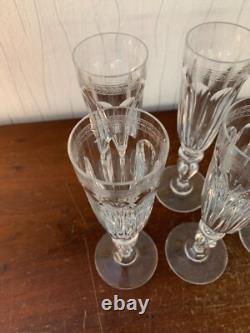 5 flûtes à champagne modèle Alexandre cristal de Saint Louis (prix à la pièce)