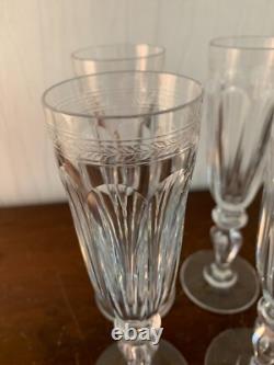 5 flûtes à champagne modèle Alexandre cristal de Saint Louis (prix à la pièce)