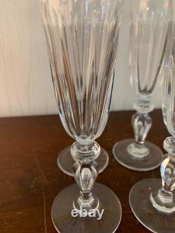 5 flûtes à champagne modèle Alexandre cristal de Saint Louis (prix à la pièce)