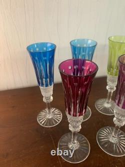 5 flûtes à champagne modèle Tommy cristal Saint Louis h 18.5 (prix à la pièce)