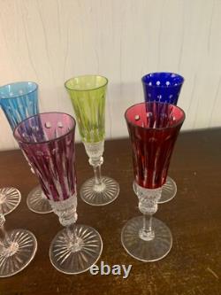 5 flûtes à champagne modèle Tommy cristal Saint Louis h 18.5 (prix à la pièce)