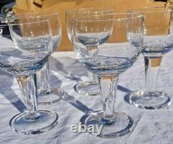 5 verres à eau ou vin cristal taillé baccarat st louis modèle marie antoinette