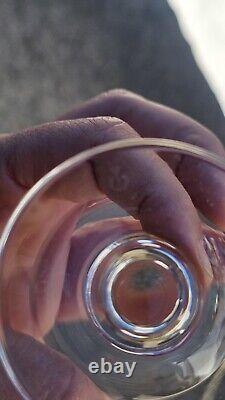 5 verres à eau ou vin cristal taillé baccarat st louis modèle marie antoinette