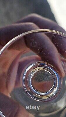 5 verres à eau ou vin cristal taillé baccarat st louis modèle marie antoinette