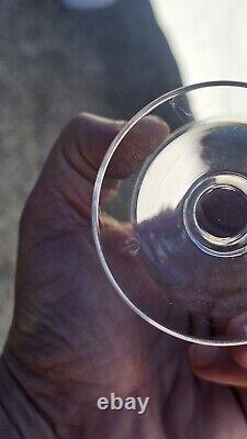 5 verres à eau ou vin cristal taillé baccarat st louis modèle marie antoinette