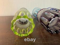 5 verres à thé overlay cristal de Saint Louis (prix à la pièce)