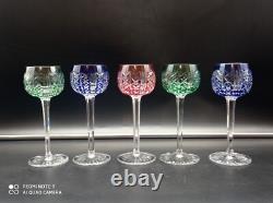 5 verres à vin du Rhin Roemer Cristal SAINT-LOUIS couleur modèle RIESLING, 18,5cm