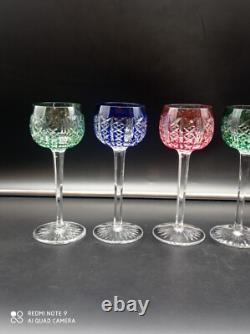 5 verres à vin du Rhin Roemer Cristal SAINT-LOUIS couleur modèle RIESLING, 18,5cm