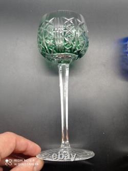 5 verres à vin du Rhin Roemer Cristal SAINT-LOUIS couleur modèle RIESLING, 18,5cm