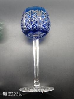 5 verres à vin du Rhin Roemer Cristal SAINT-LOUIS couleur modèle RIESLING, 18,5cm