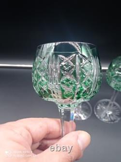 5 verres à vin du Rhin Roemer Cristal SAINT-LOUIS couleur modèle RIESLING, 18,5cm
