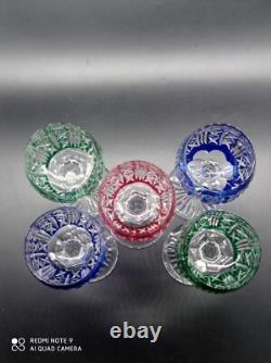 5 verres à vin du Rhin Roemer Cristal SAINT-LOUIS couleur modèle RIESLING, 18,5cm
