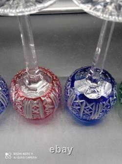 5 verres à vin du Rhin Roemer Cristal SAINT-LOUIS couleur modèle RIESLING, 18,5cm