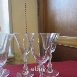 5 verres a vin ou a porto cristal saint louis modèle Lozère uni H 14 cm signé