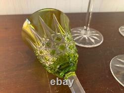 5 verres couleur modèle Tarn en cristal de Saint Louis (prix à la pièce)
