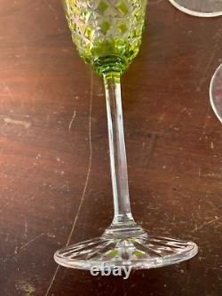 5 verres couleur modèle Tarn en cristal de Saint Louis (prix à la pièce)