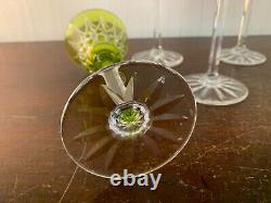 5 verres couleur modèle Tarn en cristal de Saint Louis (prix à la pièce)
