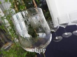 6 ANCIENS VERRES A VIN BLANC PORTO EN VERRE CRISTAL GRAVE St Louis modèle Empire