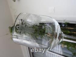 6 ANCIENS VERRES A VIN BLANC PORTO EN VERRE CRISTAL GRAVE St Louis modèle Empire