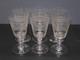 -6 Anciens Verres Cristal Xixe Grav&eacute;s Vagues Baccarat Saint Louis La Rochere D