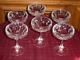 6 Anciennes Coupes à Champagne En Cristal Saint Louis Baccarat Ils Sont Superbe
