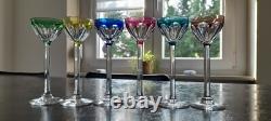 6 Anciens Verres A Liqueur Roemer Cristal Baccarat/st Louis Debut 1900
