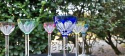 6 Anciens Verres A Liqueur Roemer Cristal Baccarat/st Louis Debut 1900