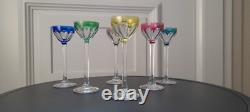 6 Anciens Verres A Liqueur Roemer Cristal Baccarat/st Louis Debut 1900