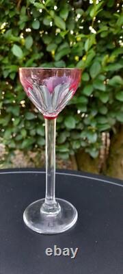 6 Anciens Verres A Liqueur Roemer Cristal Baccarat/st Louis Debut 1900