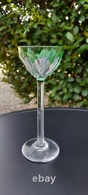 6 Anciens Verres A Liqueur Roemer Cristal Baccarat/st Louis Debut 1900