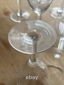 6 Beaux Verres À Eau En Cristal Gravé Degagé À L'acide 19th Baccarat St Louis