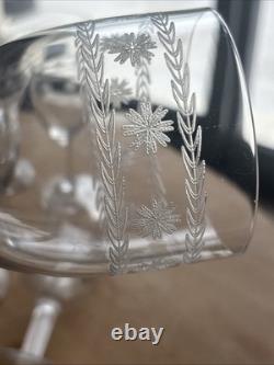 6 Beaux Verres À Eau En Cristal Gravé Degagé À L'acide 19th Baccarat St Louis