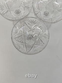 6 Coupes A Champagne En Cristal De Saint Louis, Modèle Moselle, Années 30