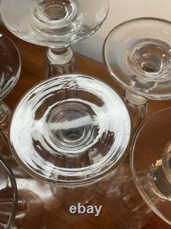 6 Coupes Ou Flûtes À Champagne Cristal Taillé, Modèle Caton, Baccarat St Louis