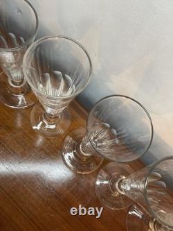 6 Coupes Ou Flûtes À Champagne Cristal Taillé, Modèle Caton, Baccarat St Louis