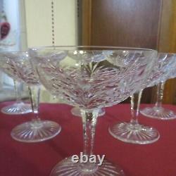 6 Coupes a Champagne en cristal de saint louis modèle Odessa
