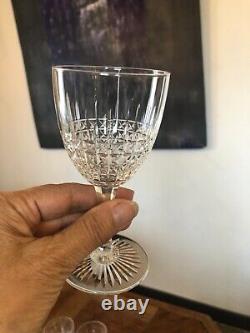 6 ÉLÉGANTS VERRES A VIN EN CRISTAL DE SAINT LOUIS, modèle ROLAND (H 13,3 cm)